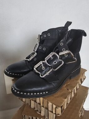 Leather Witch Goth Punk Alternative Buckle Boots